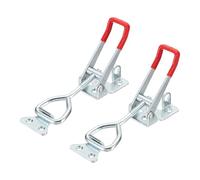 sourcing map 2 abrazaderas de palanca ajustables M8 x 40 mm, capacidad de sujeción de 750 libras, estilo 4003, cierres de liberación rápida, pinzas con agujero de bloqueo para tapa de ahumador, caja