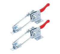 sourcing map 2 abrazaderas de pestillo de palanca 40344 M8 x 45 mm, capacidad de sujeción de 1800 libras, cierres de liberación rápida ajustables, abrazaderas de cerrojo de hierro galvanizado para