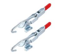 sourcing map 2 abrazaderas de pestillo de palanca 451 M8 x 45 mm, capacidad de sujeción de 375 libras, cierres de liberación rápida ajustables, abrazaderas de cerrojo de hierro galvanizado para tapa