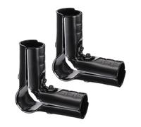 sourcing map 2 abrazaderas de riel de extremo de 1-1/8 pulgadas de acero al carbono electroforéticas de 90 grados, abrazaderas de riel de cadena de 90 grados para tubo OD de 1-1/8 pulgadas con pernos