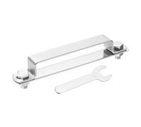 sourcing map 2 abrazaderas de tubo cuadradas en forma de U, 100 x 20 mm, soporte en forma de U, abrazadera de correa cuadrada de acero inoxidable 304 con tuercas de placa de perno y llave para