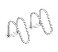 sourcing map 2 abrazaderas de tubo en forma de U de acero inoxidable M8 304 de 25 mm x 42 mm, conector de tubo cruzado para invernadero, marcos de toldos, valla de guardería, 25 mm x 42 mm