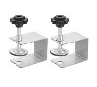 sourcing map 2 abrazaderas en C de acero inoxidable de 1.9 pulgadas en forma de arco universal mini abrazadera de tigre ajustable clip de instalación de gabinete con almohadillas de espuma para