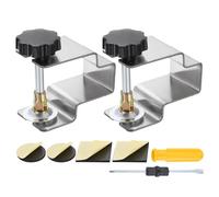 sourcing map 2 abrazaderas en C de acero inoxidable de 2.3 pulgadas de diámetro, abrazadera de tigre en forma de arco, clip ajustable de instalación de gabinete, clip en U de metal resistente con