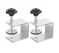 sourcing map 2 abrazaderas en C de acero inoxidable de 2 pulgadas en forma de arco universal mini abrazadera de tigre ajustable clip de instalación de gabinete con almohadillas de espuma para montaje