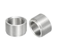 sourcing map 2 accesorios de soldadura NPT hembra de 3/4 pulgadas, diámetro exterior de 1.2 pulgadas. x 0.75 pulgadas de longitud de aluminio NPT hembra de soldadura en tapón, montaje de tapón