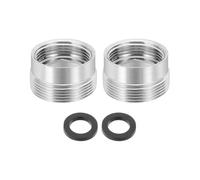 sourcing map 2 adaptadores aireadores de grifo, M18 hembra a M22 macho con arandela, 13 mm de longitud