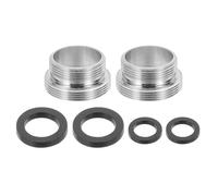 sourcing map 2 adaptadores de aireador de grifo, M26 macho a M22 macho con arandela, 13 mm de longitud