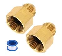 sourcing map 2 adaptadores de lavadora a presión, M22 hembra a M18 macho, accesorios de conexión rápida, adaptador giratorio de latón con cinta selladora para mangueras de lavado a presión