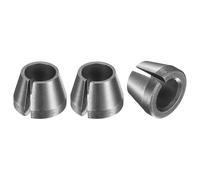 sourcing map 2 adaptadores de pinza de acero al carbono de 6,35 mm, reductor de manguito, herramienta de reducción, vástago de vástago, adaptador de portabrocas de conversión para carpintería, grabado