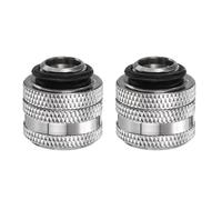 sourcing map 2 adaptadores de refrigeración de agua G1/4 pulgadas de rosca a tubo duro de 14 mm de diámetro exterior de compresión, accesorio extensor de cobre con junta tórica de apriete para sistema