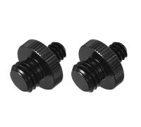 sourcing map 2 adaptadores de soporte de micrófono 1/4 macho a M10 macho adaptador de rosca de tornillo para soporte de micrófono a adaptador de montaje de trípode de cámara