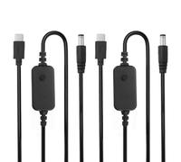 sourcing map 2 adaptadores USB C a CC PD de 1,18 m, 5 V, 9 V, 12 V, 15 V, 20 V, cable de alimentación tipo C a CC, convertidor de cargador para tabletas, luz LED, lámparas, routers, laptop, altavoz