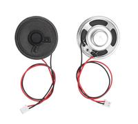 sourcing map 2 altavoces magnéticos internos (1 W, 8 ohmios, 2 mm), altavoz redondo interno micro imán con cable terminal de 200 mm para DVD, EVD, máquina de publicidad portátil móvil, color negro