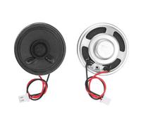 sourcing map 2 altavoces magnéticos internos (1 W, 8 ohmios, 2 mm), altavoz redondo interno micro imán con cable terminal de 100 mm para DVD, EVD, máquina de publicidad portátil móvil, color negro