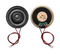 sourcing map 2 altavoces pequeños de 8 ohmios, 2 W, 40 mm de diámetro, carcasa de metal, imán redondo, pequeño altavoz con cable terminal de 100 mm, micro interno para DVD, EVD, mini altavoz de audio