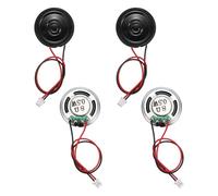 sourcing map 2 altavoces pequeños de 8 ohmios, carcasa de metal de 0,5 W y 23 mm de diámetro, altavoz pequeño con cable terminal de 100 mm micro interno para DVD, EVD, mini altavoz de audio doméstico