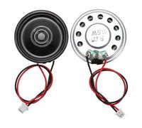 sourcing map 2 altavoces pequeños de 8 ohmios, carcasa de metal de 0,5 W y 30 mm de diámetro, altavoz pequeño con cable terminal de 100 mm micro interno para DVD, EVD, mini altavoz de audio doméstico