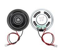 sourcing map 2 altavoces pequeños de 8 ohmios, carcasa de metal de 0,5 W y 36 mm de diámetro, altavoz pequeño con cable terminal de 100 mm micro interno para DVD, EVD, mini altavoz de audio doméstico