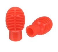 sourcing map 2 amortiguadores de baquetas, puntas de silencio de silicona para baquetas de batería, accesorios de percusión para práctica silenciosa de tambor, color rojo