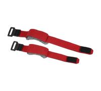 sourcing map 2 amortiguadores de cuerdas de guitarra, 17.8 cm/19.8 cm, ajustable, cinta de silenciador de bajo, correa amortiguadora para accesorios de instrumentos musicales, bajo eléctrico, rojo