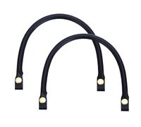 sourcing map 2 asas de piel sintética para bolso, 1,5 x 40,6 cm, correas cortas de repuesto con botón para hacer bolsas, suministros para hacer carteras y reparar, azul marino/dorado