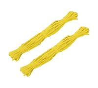 sourcing map 2 bandas elásticas, bandas elásticas de color sólido plegables de punto plano para manualidades de costura, ropa, cintura, diademas (1/4 pulgadas x 33 yardas, amarillo)