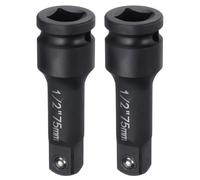 sourcing map 2 barras de extensión de enchufe de impacto de 1/2 pulgada cuadrada de 3 pulgadas de largo CR-V de acero de extensión de varilla de extensión adaptador de llave de trinquete para tuercas