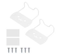 sourcing map 2 barras de retención de colchón, 5.5 x 5.1 x 2 pulgadas, tapón deslizante antideslizante de metal más grueso para evitar deslizamientos con tornillos y cintas para marco de cama de