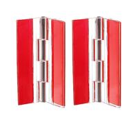 Sourcing Map 2 bisagras acrílicas, 65 x 40 mm, bisagras modernas autoadhesivas de acero inoxidable transparente