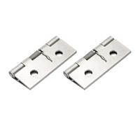 sourcing map 2 bisagras con resorte de 3.1 pulgadas de longitud de acero inoxidable con resorte de cierre automático para puerta de armario, caja, accesorios de bricolaje, color plateado