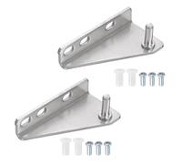 sourcing map 2 bisagras de repuesto de acero inoxidable para nevera, bisagra de columna interior para puerta de congelador, eje izquierdo, 0.27 pulgadas de diámetro, 1.38 pulgadas de espacio, para