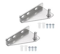 sourcing map 2 bisagras de repuesto de acero inoxidable para nevera, bisagra de columna interior para puerta de congelador, eje izquierdo, 0.27 pulgadas de diámetro, 1.45 pulgadas de espacio, para