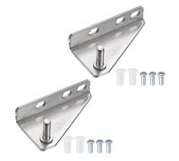 sourcing map 2 bisagras de repuesto de acero inoxidable para nevera, bisagra de columna interior para puerta de congelador, eje derecho, 0.27 pulgadas de diámetro, 1.38 pulgadas de espacio, para