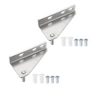 sourcing map 2 bisagras de repuesto de acero inoxidable para puerta de congelador, bisagra de columna exterior, distancia del eje derecho de 1.45 pulgadas para refrigerador con tornillos y bujes