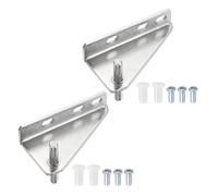 sourcing map 2 bisagras de repuesto de acero inoxidable para puerta de congelador, bisagra de columna central, distancia del eje derecho de 1.38 pulgadas para refrigerador con tornillos y bujes