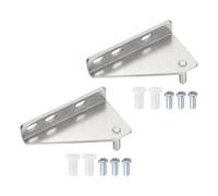 sourcing map 2 bisagras de repuesto de acero inoxidable para puerta de congelador, bisagra de columna exterior, distancia del eje izquierdo de 1.45 pulgadas para refrigerador con tornillos y bujes