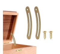 sourcing map 2 bisagras de soporte de tapa, bisagras de latón de 1.9 pulgadas con tornillos para armario, joyero, estante de almacenamiento, tono bronce