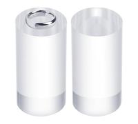 sourcing map 2 bloques de exhibición de cilindros acrílicos, 30 x 60 mm, base transparente de exhibición de joyas, base de exhibición de cubo pulido, soporte de exhibición para anillos, joyas,