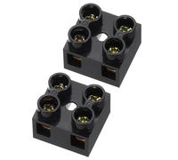 sourcing map 2 bloques de terminales de doble fila, 2 posiciones de 500 V 20 A, tira de terminales de tornillo, tira de bloque de barrera de cable para electrodomésticos, circuitos electrónicos, color