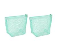 sourcing map 2 bolsas de maquillaje de malla, 4 x 3 x 4.3 pulgadas, bolsa de aseo pequeña con cremallera, organizador de viaje semicircular, bolsa de almacenamiento portátil para accesorios diarios de