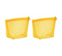sourcing map 2 bolsas de maquillaje de malla, 4 x 3 x 4.3 pulgadas, bolsa de aseo pequeña con cremallera, organizador de viaje semicircular, bolsa de almacenamiento portátil para accesorios diarios de
