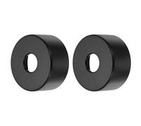 sourcing map 2 bridas de brazo de ducha, 66 mm x 30 mm, acero inoxidable 304, placa de escudo redonda de repuesto para tubos de 21 mm de diámetro, universal para cabezal de ducha, agujeros para cubrir