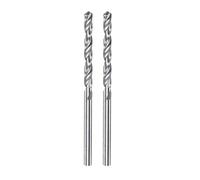 sourcing map 2 brocas de carburo sólido de 2 mm C3/K10 de carburo de tungsteno de precisión mini micro vástago recto broca helicoidal para acero inoxidable, metal, plástico, madera