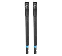 sourcing map 2 brocas de destornillador de tuerca de 9/32 pulgadas, vástago hexagonal de 150 mm, llaves magnéticas de 6 puntos de cambio rápido Cr-V para taladros eléctricos