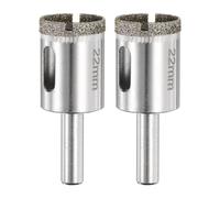sourcing map 2 brocas de diamante de 22 mm, herramienta de perforación de corte de núcleo de azulejos para vidrio, cerámica, mármol, porcelana, azulejos, cuarzo y acuarios
