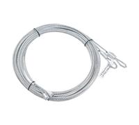 sourcing map 2 cables de 3 metros para puerta de cochera de 3 mm de diámetro, cable de resorte de torsión de acero galvanizado