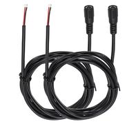 sourcing map 2 cables de alimentación CC, conectores hembra de 5,5 mm x 2,1 mm a cable desnudo extremo abierto de 200 cm para PC, laptop, juguetes, teléfonos celulares, dispositivos electrónicos