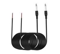 sourcing map 2 cables de audio de 0.25 pulgadas, conector macho de 6.56 pies, 6.35 mm, cable de altavoz conector de cable desnudo, cable de audio mono TS de 22 AWG de extremo abierto TS de 2 polos