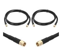 sourcing map 2 cables de extensión coaxiales KMR/LMR240, 50 ohm SMA macho a SMA macho RF de baja pérdida, cable coaxial de antena con conector para 3G 4G 5G LTE Ham WiFi GPS RF Radio Uso